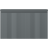 Mexen Rivel bathroom vanity cabinet 80 cm with countertop, 1 drawer, fluted, matte graphite - 91A20-08047-1-BFC66