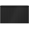 Mexen Rivel 80 cm Bathroom Cabinet with Countertop, 1 Drawer, Fluted, Black Matte - 91A20-08047-1-BFC71
