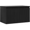 Mexen Rivel 80 cm Bathroom Cabinet with Countertop, 1 Drawer, Fluted, Black Matte - 91A20-08047-1-BFC71