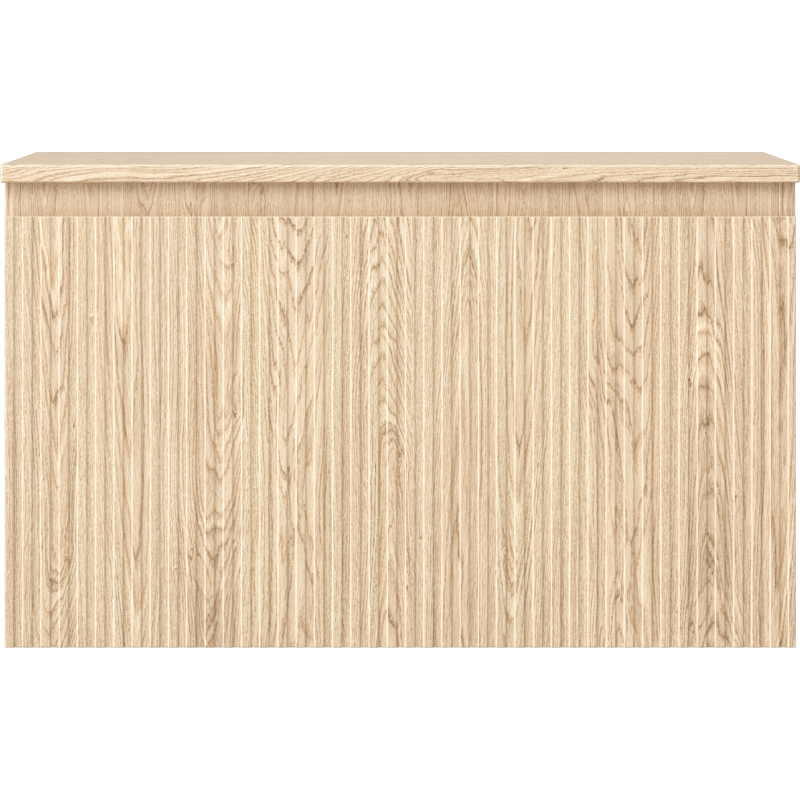 Mexen Rivel bathroom cabinet 80 cm with countertop, 1 drawer, grooved, oak - 91A20-08047-1-BFC81