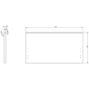 Mexen Rivel 80 cm under-sink bathroom cabinet with countertop, 1 drawer, grooved, walnut - 91A20-08047-1-BFC86