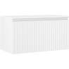 Mexen Rivel 90 cm Bathroom Cabinet with Countertop, 1 Drawer, Fluted, Matte White - 91A20-09047-1-BFC01