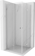 Mexen Lima Duo folding shower cubicle 80 x 80 cm, Transparent, Chrome - 856-080-080-02-00