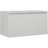 Mexen Rivel bathroom cabinet for washbasin 90 cm with countertop, 1 drawer, grooved, gray matte - 91A20-09047-1-BFC62