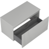 Mexen Rivel bathroom cabinet for washbasin 90 cm with countertop, 1 drawer, grooved, gray matte - 91A20-09047-1-BFC62