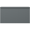 Mexen Rivel 90 cm Bathroom Vanity Cabinet with Countertop, 1 Drawer, Fluted, Matte Graphite - 91A20-09047-1-BFC66