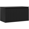 Mexen Rivel 90 cm Bathroom Vanity Cabinet with Countertop, 1 Drawer, Ribbed, Matte Black - 91A20-09047-1-BFC71