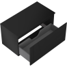 Mexen Rivel 90 cm Bathroom Vanity Cabinet with Countertop, 1 Drawer, Ribbed, Matte Black - 91A20-09047-1-BFC71