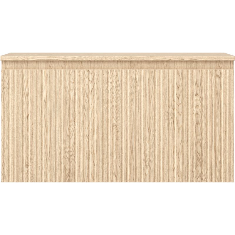 Mexen Rivel 90 cm Under-Sink Bathroom Cabinet with Countertop, 1 Drawer, Grooved, Oak - 91A20-09047-1-BFC81