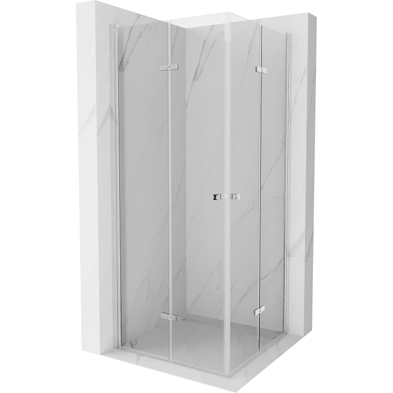 Mexen Lima Duo folding shower cubicle 90 x 90 cm, Transparent, Chrome - 856-090-090-02-00