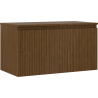 Mexen Rivel 90 cm Under-Sink Bathroom Cabinet with Countertop, 1 Drawer, Grooved, Walnut - 91A20-09047-1-BFC86