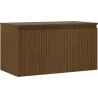 Mexen Rivel bathroom cabinet under sink 90 cm with countertop, 1 drawer, grooved, walnut - 91A20-09047-1-BFC86