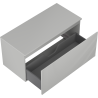 Mexen Rivel 100 cm Under-Sink Bathroom Cabinet with Counter, 1 Drawer, Fluted, Matte Gray - 91A20-10047-1-BFC62