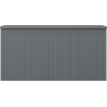 Mexen Rivel 100 cm Bathroom Vanity Cabinet with Countertop, 1 Drawer, Fluted, Matte Graphite - 91A20-10047-1-BFC66