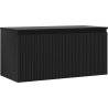 Mexen Rivel bathroom cabinet under sink 100 cm with countertop, 1 drawer, grooved, matte black - 91A20-10047-1-BFC71