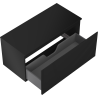 Mexen Rivel 100 cm Under-Sink Bathroom Cabinet with Countertop, 1 Drawer, Fluted, Matte Black - 91A20-10047-1-BFC71
