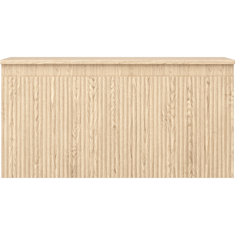 Mexen Rivel 100 cm under-sink bathroom cabinet with countertop, 1 drawer, grooved, oak - 91A20-10047-1-BFC81