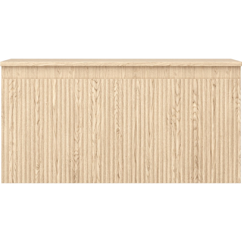 Mexen Rivel bathroom cabinet for under sink 100 cm with countertop, 1 drawer, fluted, oak - 91A20-10047-1-BFC81