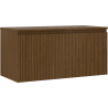 Mexen Rivel bathroom cabinet under the sink 100 cm with countertop, 1 drawer, grooved, walnut - 91A20-10047-1-BFC86