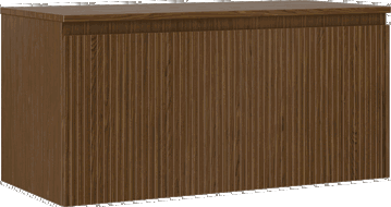 Mexen Rivel bathroom cabinet under the sink 100 cm with countertop, 1 drawer, grooved, walnut - 91A20-10047-1-BFC86