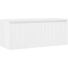 Mexen Rivel 120 cm Bathroom Cabinet with Countertop, 1 Drawer, Grooved, White Matte - 91A20-12047-1-BFC01