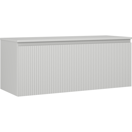 Mexen Rivel bathroom cabinet with countertop 120 cm, 1 drawer, grooved, matte grey - 91A20-12047-1-BFC62