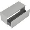 Mexen Rivel bathroom cabinet under-sink 120 cm with countertop, 1 drawer, grooved, matte gray - 91A20-12047-1-BFC62