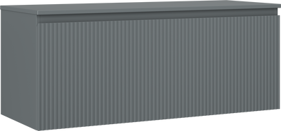 Mexen Rivel bathroom cabinet under sink 120 cm with countertop, 1 drawer, grooved, matte graphite - 91A20-12047-1-BFC66