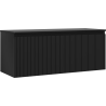 Mexen Rivel bathroom cabinet 120 cm with countertop, 1 drawer, grooved, black matt - 91A20-12047-1-BFC71