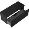 Mexen Rivel bathroom cabinet 120 cm with countertop, 1 drawer, grooved, black matt - 91A20-12047-1-BFC71