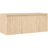 Mexen Rivel 120 cm under-sink bathroom cabinet with countertop, 1 drawer, grooved, oak - 91A20-12047-1-BFC81