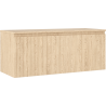 Mexen Rivel bathroom cabinet under sink 120 cm with countertop, 1 drawer, grooved, oak - 91A20-12047-1-BFC81