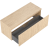 Mexen Rivel bathroom cabinet under sink 120 cm with countertop, 1 drawer, grooved, oak - 91A20-12047-1-BFC81