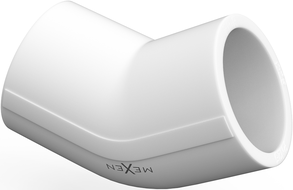 Mexen PPR welded 45° elbow for PPR pipes 63 x 63, PN20 - W97337-6363-00