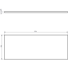 Mexen Rivel bathroom cabinet under the sink 120 cm with countertop, 1 drawer, fluted, walnut - 91A20-12047-1-BFC86