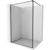 Mexen Kioto shower screen 60 x 200 cm, Transparent/Black pattern 8 mm, Black - 800-060-101-70-70
