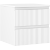 Mexen Rivel bathroom vanity cabinet 50 cm with countertop, 2 drawers, grooved, matte white - 91A20-05047-2-BFFC01