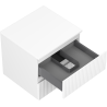 Mexen Rivel bathroom vanity cabinet 50 cm with countertop, 2 drawers, grooved, matte white - 91A20-05047-2-BFFC01