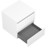 Mexen Rivel bathroom vanity cabinet 50 cm with countertop, 2 drawers, grooved, matte white - 91A20-05047-2-BFFC01