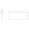 Mexen Rivel bathroom vanity cabinet 50 cm with countertop, 2 drawers, grooved, matte white - 91A20-05047-2-BFFC01