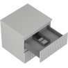 Mexen Rivel bathroom cabinet under the sink 50 cm with countertop, 2 drawers, grooved, matte gray - 91A20-05047-2-BFFC62
