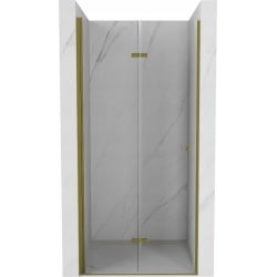 Mexen Lima folding shower door 80 cm, Transparent, Gold - 856-080-000-50-00