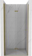 Mexen Lima 80 cm Folding Shower Doors, Transparent, Gold - 856-080-000-50-00