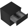 Mexen Rivel bathroom vanity cabinet 50 cm with countertop, 2 drawers, grooved, matte black - 91A20-05047-2-BFFC71