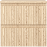 Mexen Rivel bathroom cabinet under-sink 50 cm with countertop, 2 drawers, fluted, oak - 91A20-05047-2-BFFC81