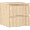 Mexen Rivel bathroom cabinet under-sink 50 cm with countertop, 2 drawers, fluted, oak - 91A20-05047-2-BFFC81