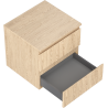 Mexen Rivel bathroom cabinet under-sink 50 cm with countertop, 2 drawers, fluted, oak - 91A20-05047-2-BFFC81