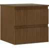 Mexen Rivel bathroom cabinet under-sink 50 cm with counter, 2 drawers, grooved, walnut - 91A20-05047-2-BFFC86