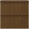 Mexen Rivel bathroom cabinet under-sink 50 cm with counter, 2 drawers, grooved, walnut - 91A20-05047-2-BFFC86