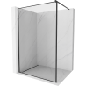 Mexen Kioto Walk-in Shower Wall 100 x 200 cm, Black Frame 8 mm, Black - 800-100-101-70-70